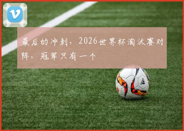 最后的冲刺，2026世界杯淘汰赛对阵，冠军只有一个